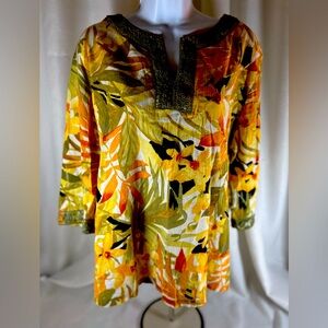 Alfred Dunner tunic multicolor floral print women’s